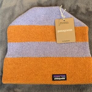 Patagonia Fun Hog Beanie in Orange and Lavender